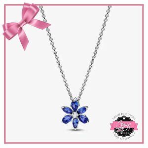 Sparkling Blue Herbarium Necklace